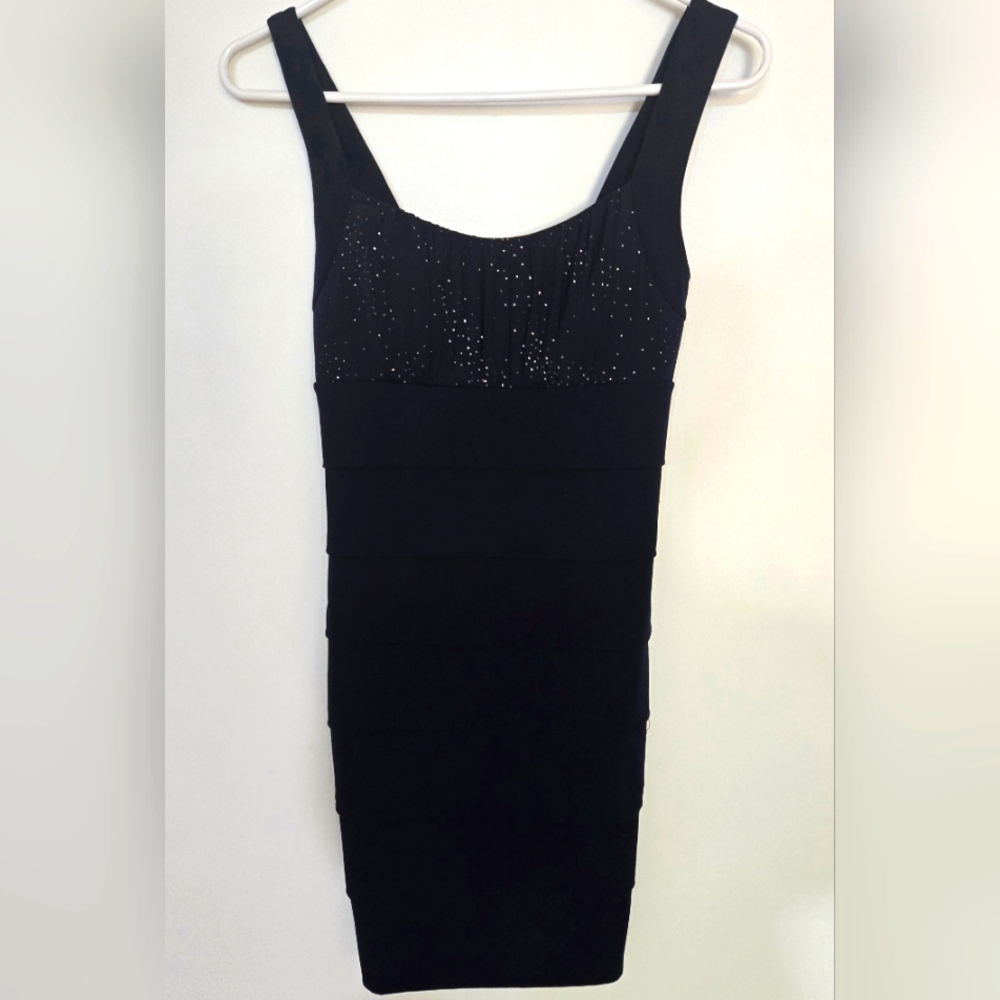 Sweet Storm Black Studded Mini Dress Size Medium